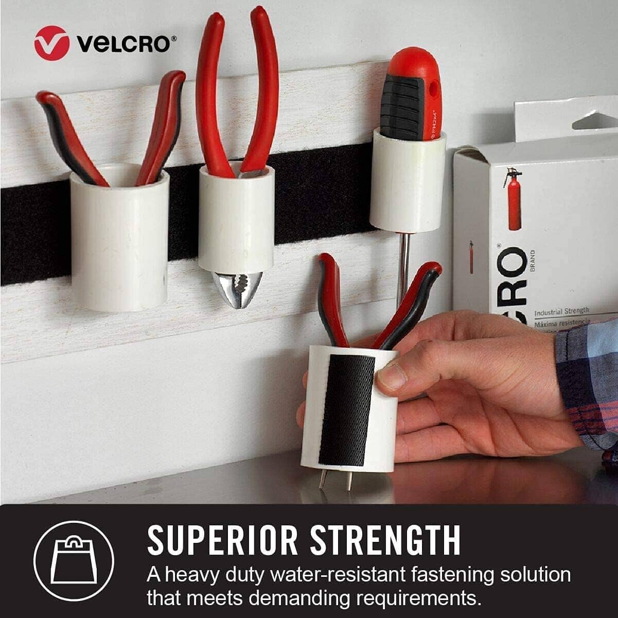 VELCRO® Brand Extreme Outdoor Strips 50mm x 100mm x 2 sets
