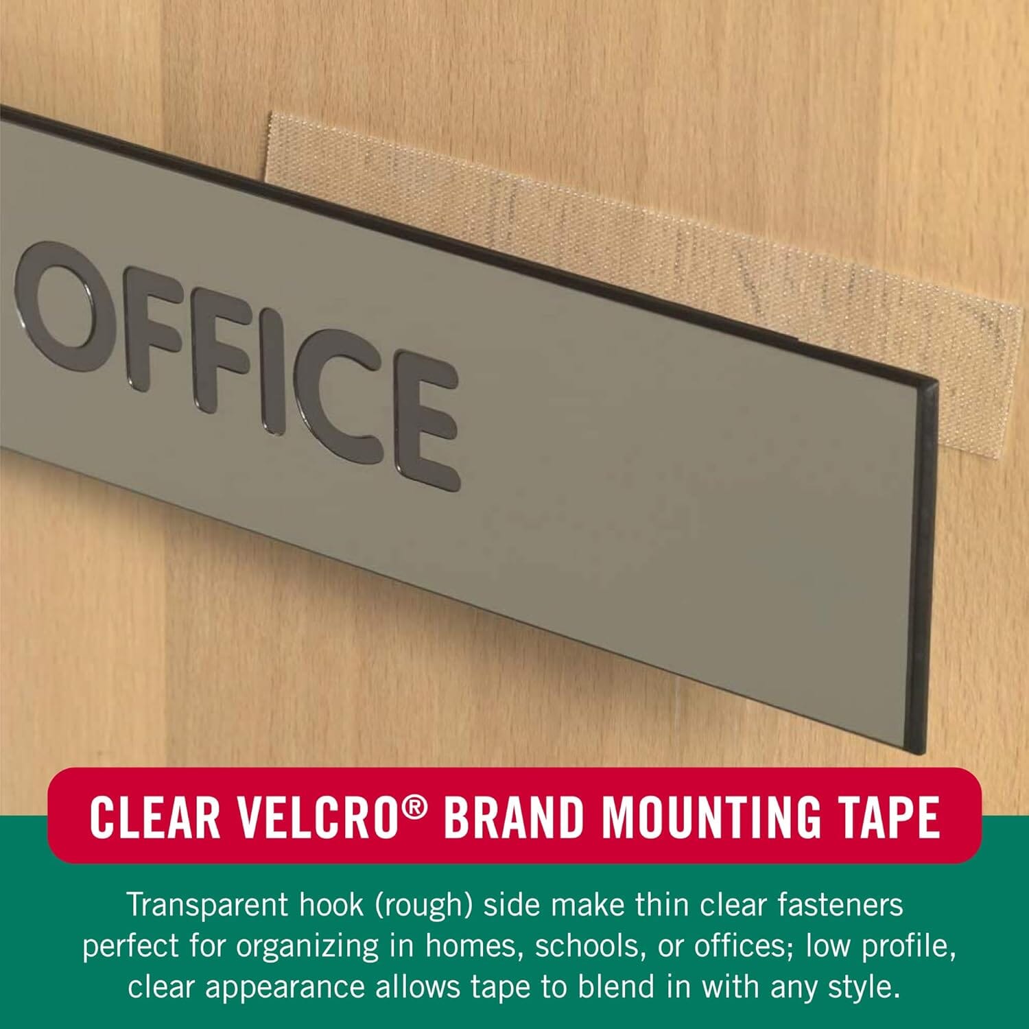 VELCRO® Brand Thin Clear Fastener Roll, 19mm x 4.5 m
