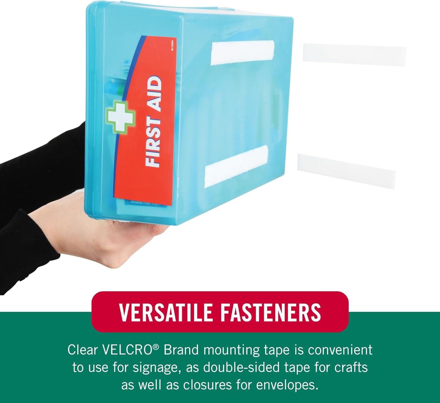 VELCRO® Brand Thin Clear Fastener Roll, 19mm x 4.5 m