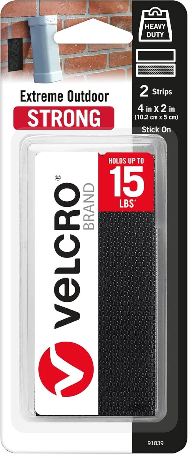 VELCRO® Brand Extreme Outdoor Strips 50mm x 100mm x 2 sets