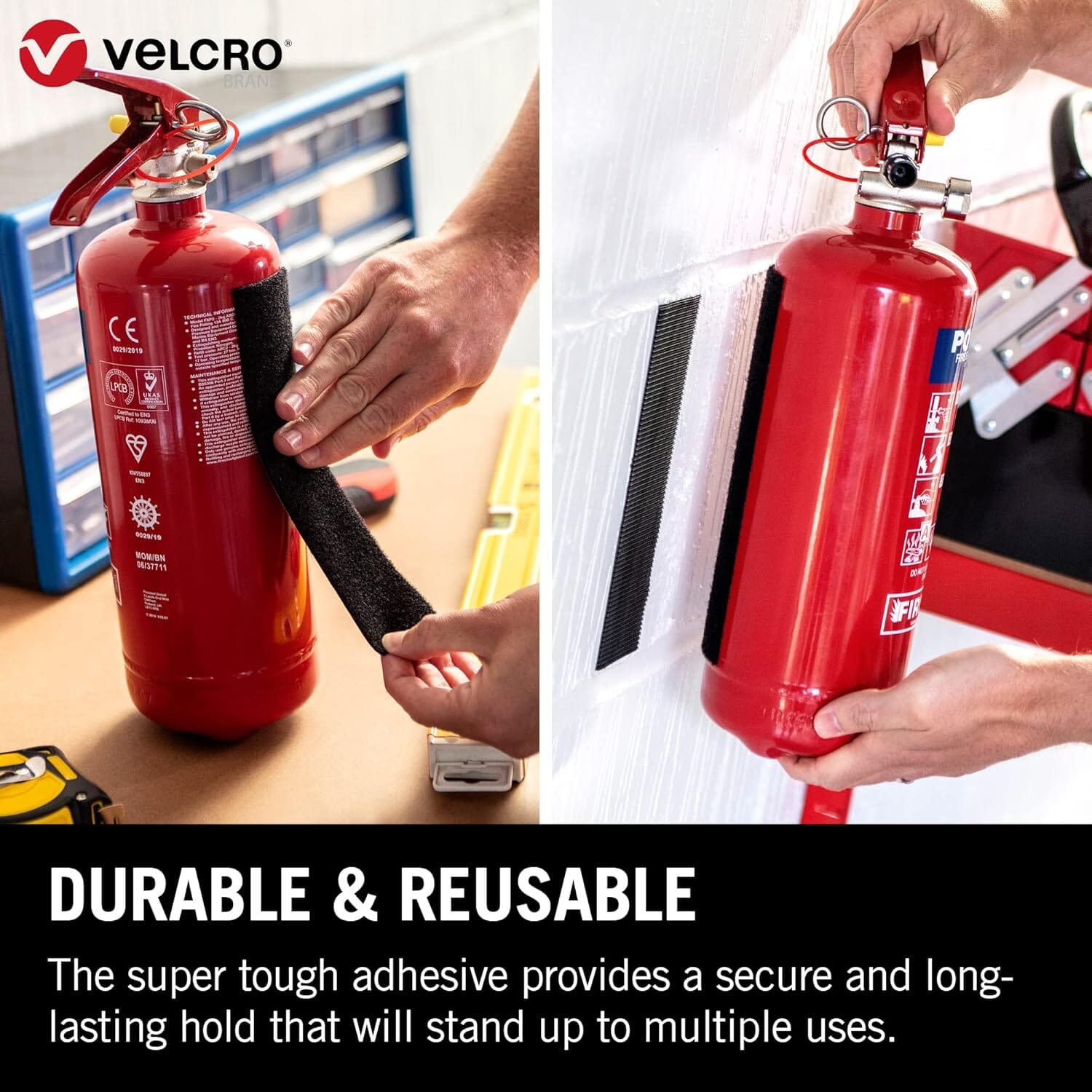 VELCRO® Brand Heavy Duty Stick On Tape 50mm x 10m