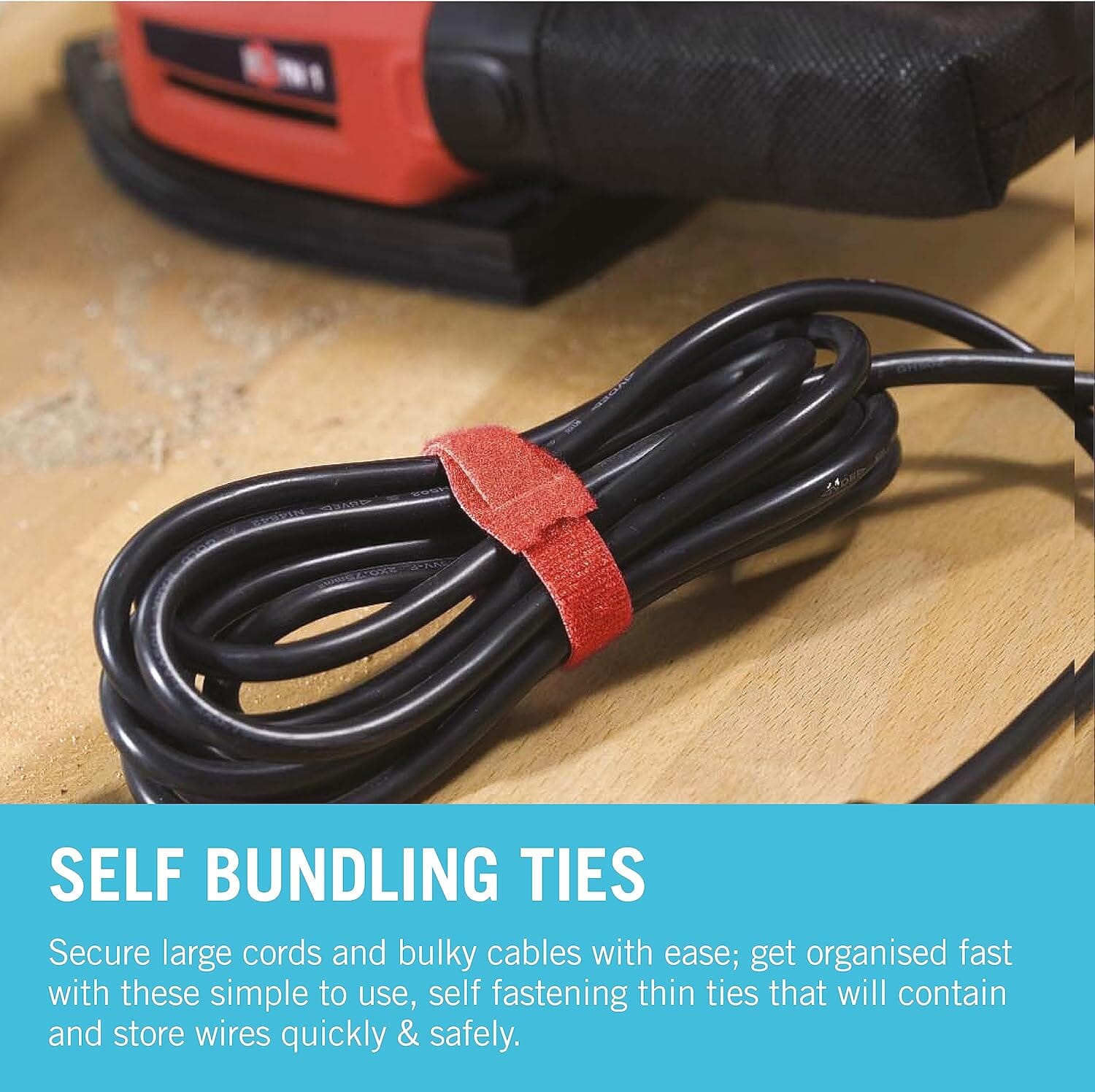 VELCRO® Brand Reusable Ties - Multi-Colour 12mm x 20cm x 60