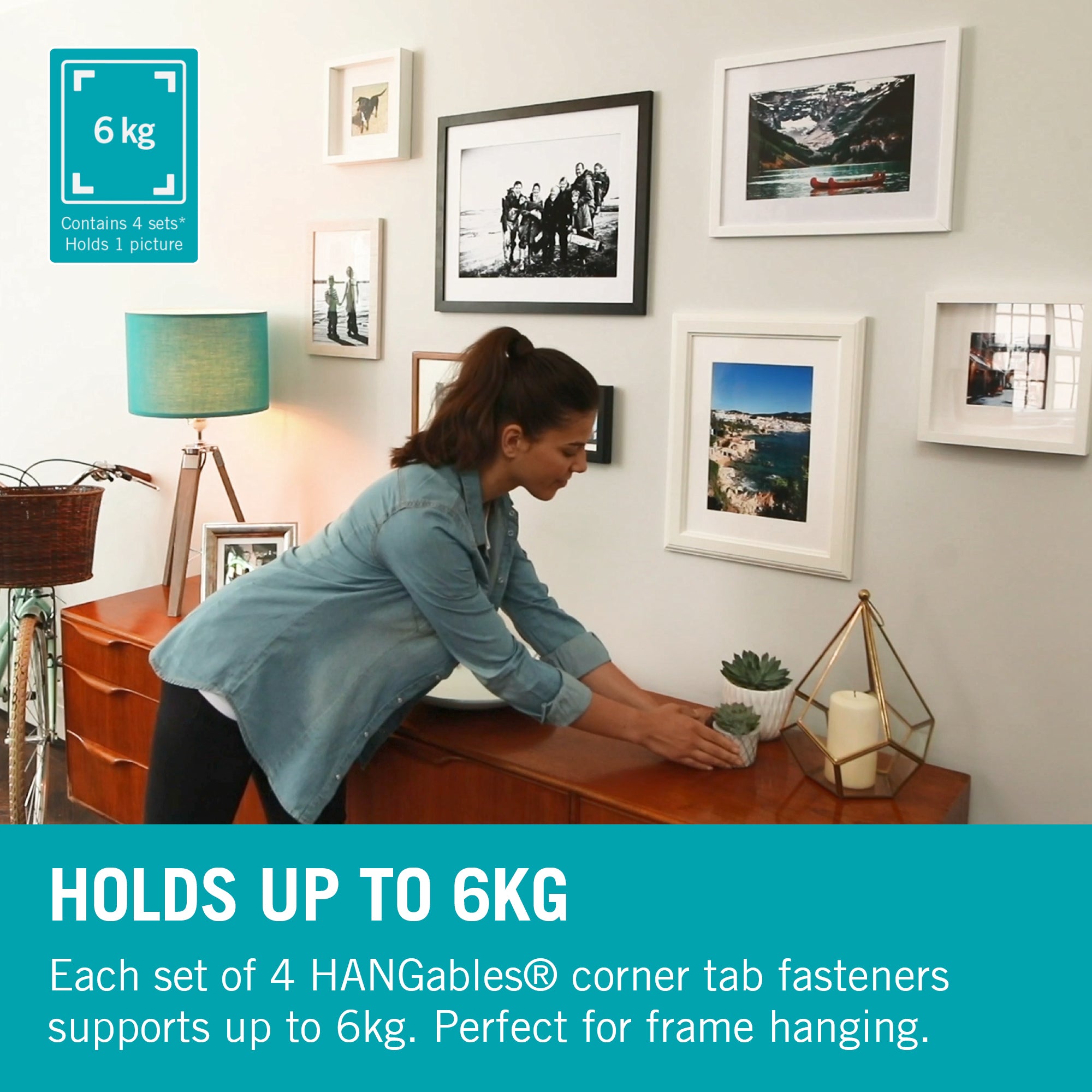 VELCRO® Brand HANGables® Picture Hanging Corners