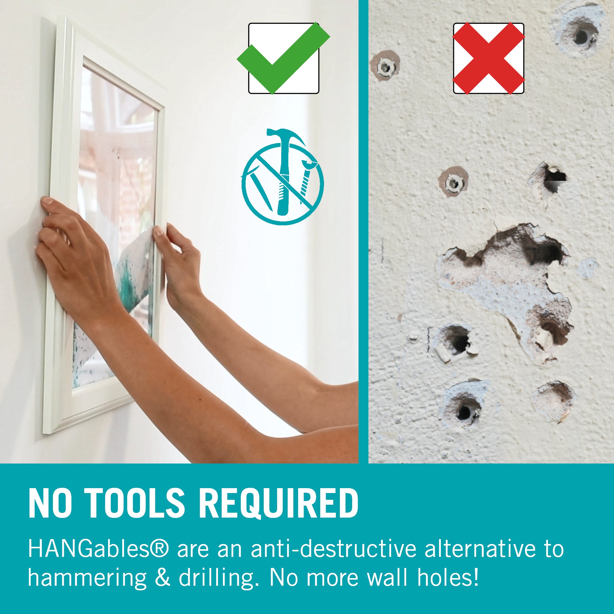 VELCRO® Brand HANGables® Picture Hanging Corners