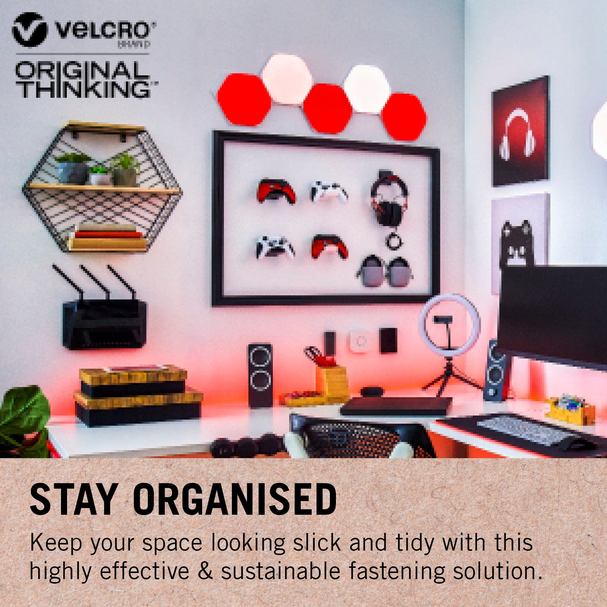 VELCRO® Brand ECO Heavy Duty Tape 47mm x 2.4m. Black.