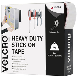 VELCRO® Brand Heavy Duty Stick On Tape 1m - White